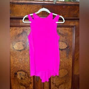 EUC Jonathan Simkhai-Vibrant Pink Silk Top. Size M